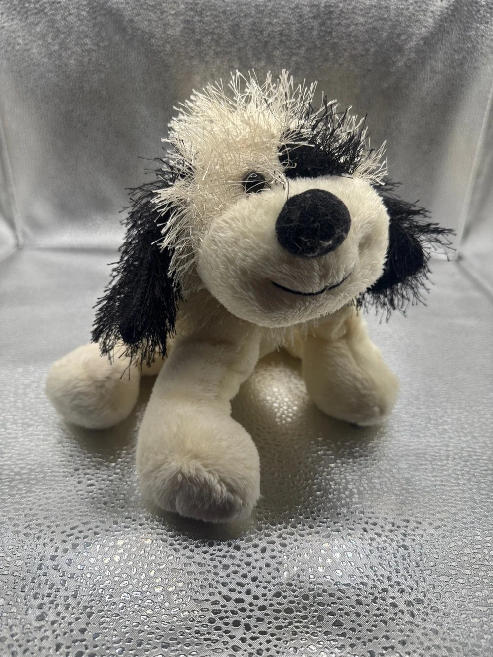 GANZ Webkinz Black and White Cheeky Plush Puppy Dog Toy